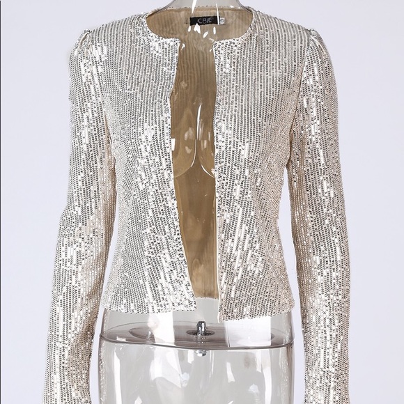 Silver sequined jacket - Picture 2 of 3